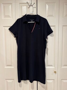 Tommy Hilfiger Navy Short-Sleeve Polo Dress